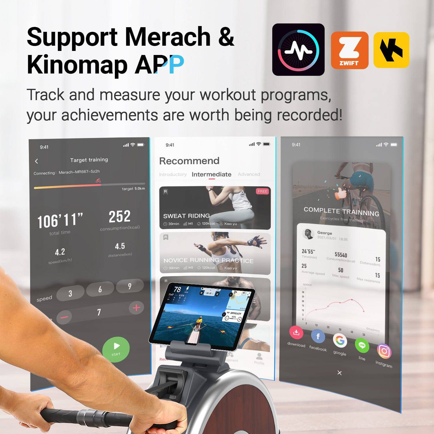 MERACH Q1S Magnetic Rowing Machine