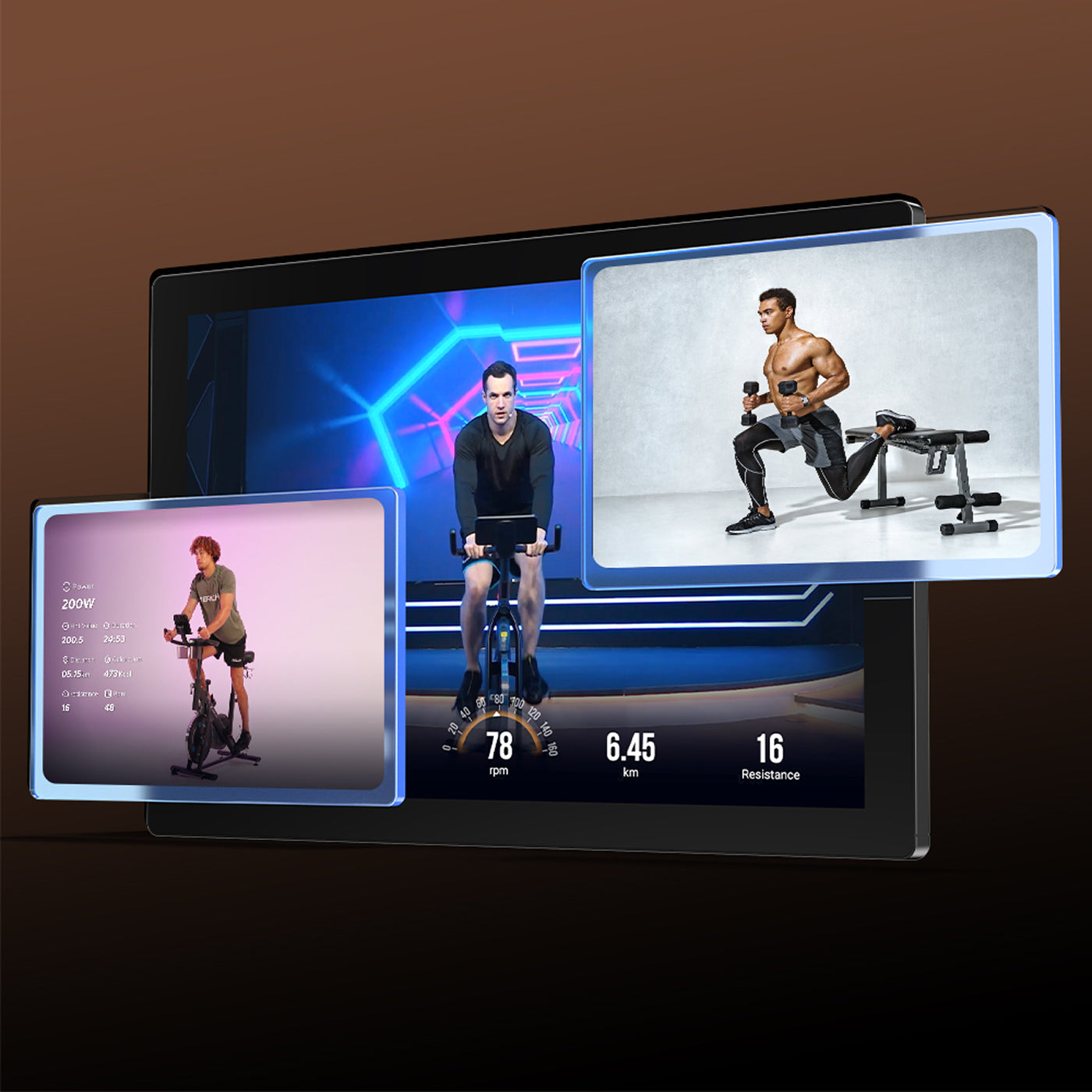Merach S29R3 Exercise Bike with 21.5" Rotating Screen