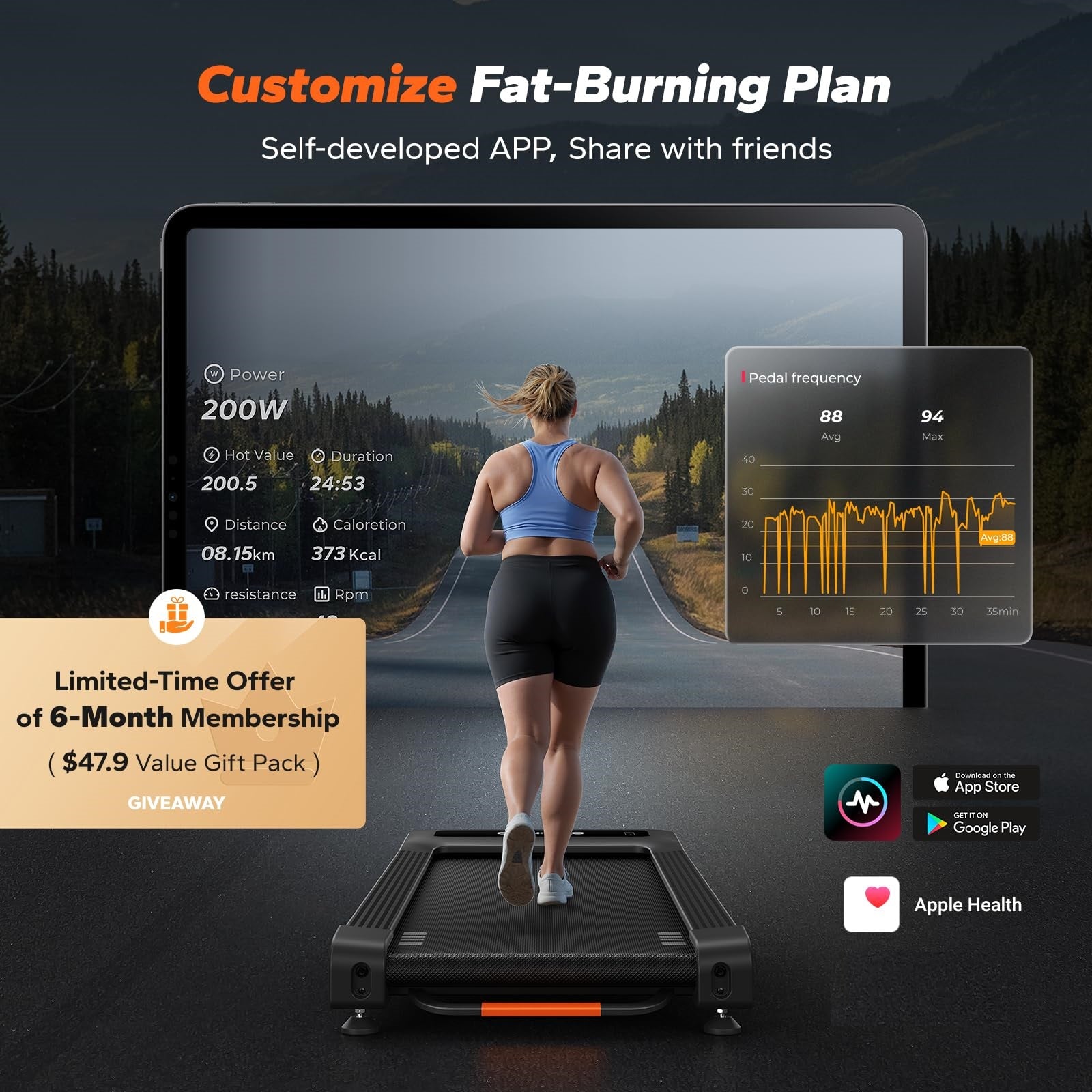 MERACH NovaWalk W50 WalkPad with 12% Auto Incline