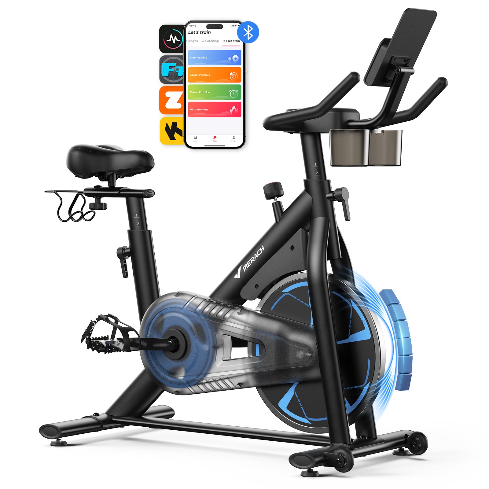 MERACH S36L2 Exercise Bike Black