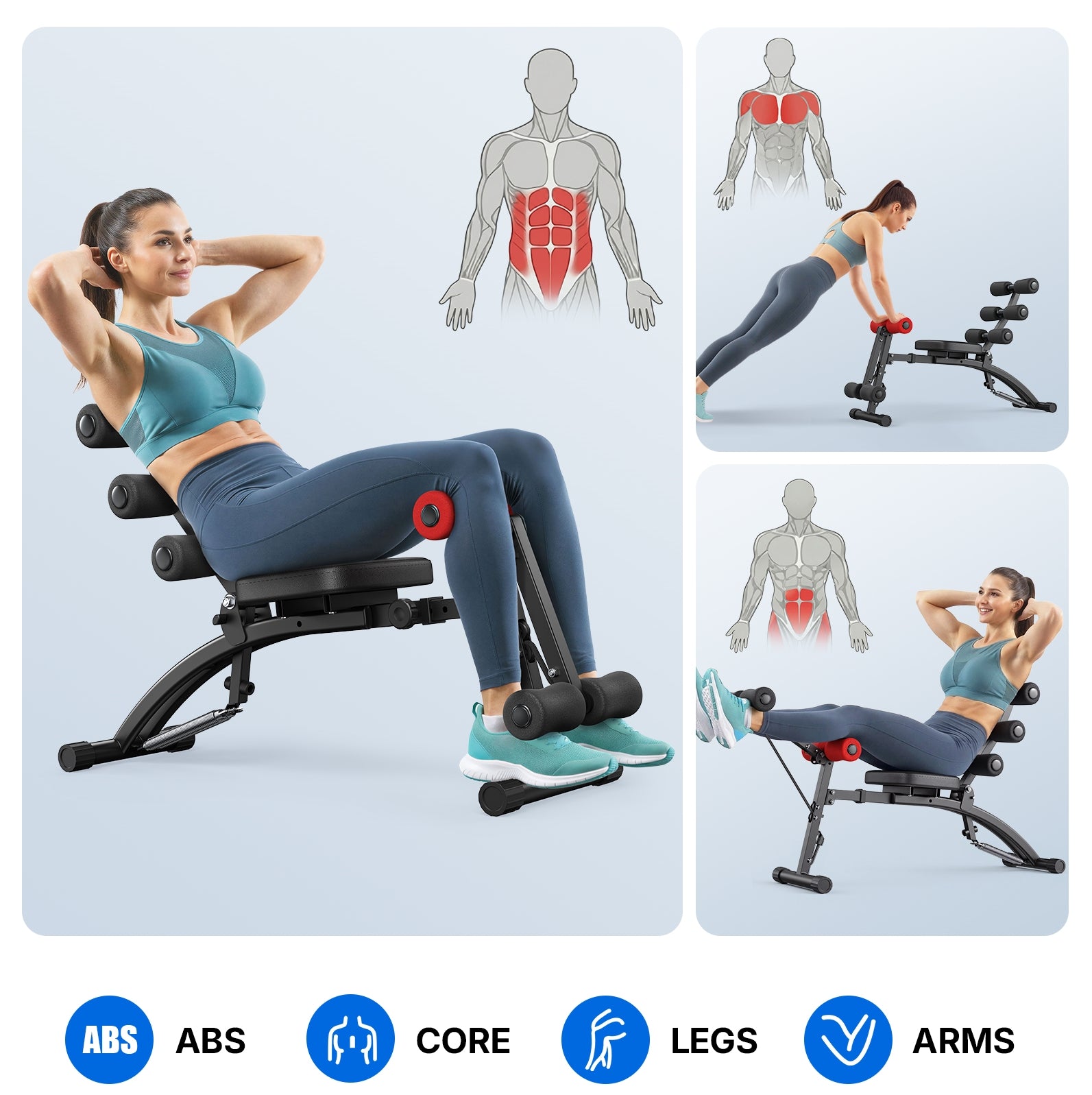 Merach 2415 Multi-Functional Adjustable Ab Trainer