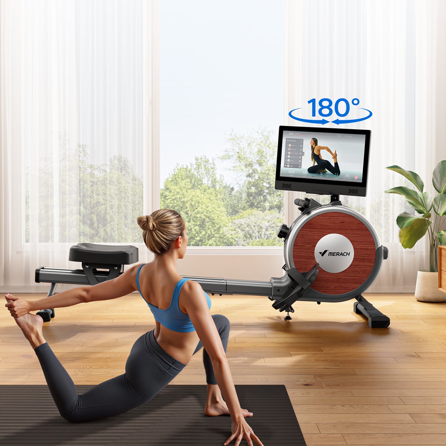 Merach Q1S 3.0 Magnetic Rower with 15.6” Large Screen