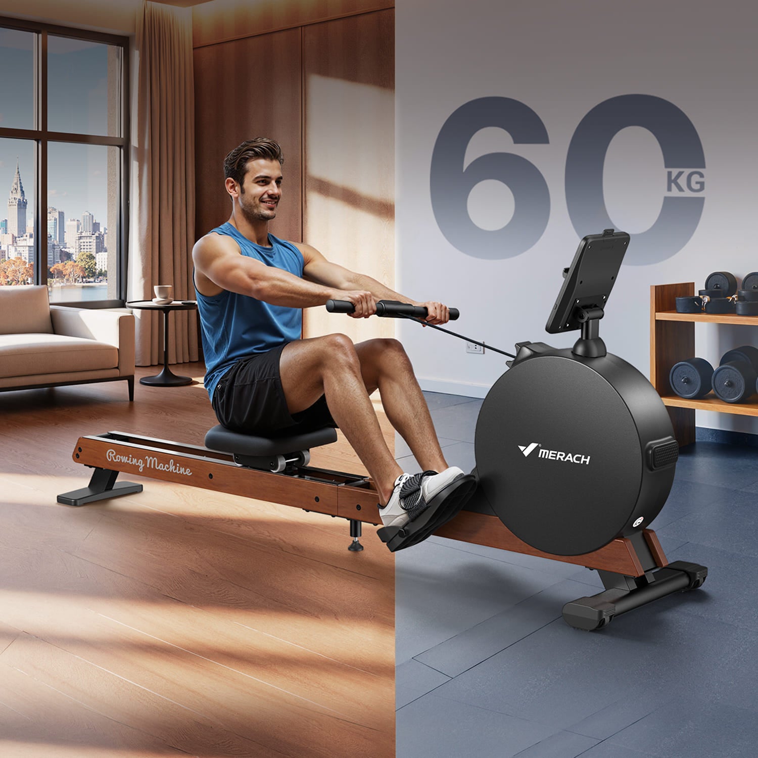 Merach Q3 Self-powered Magnetic Rowing Machine
