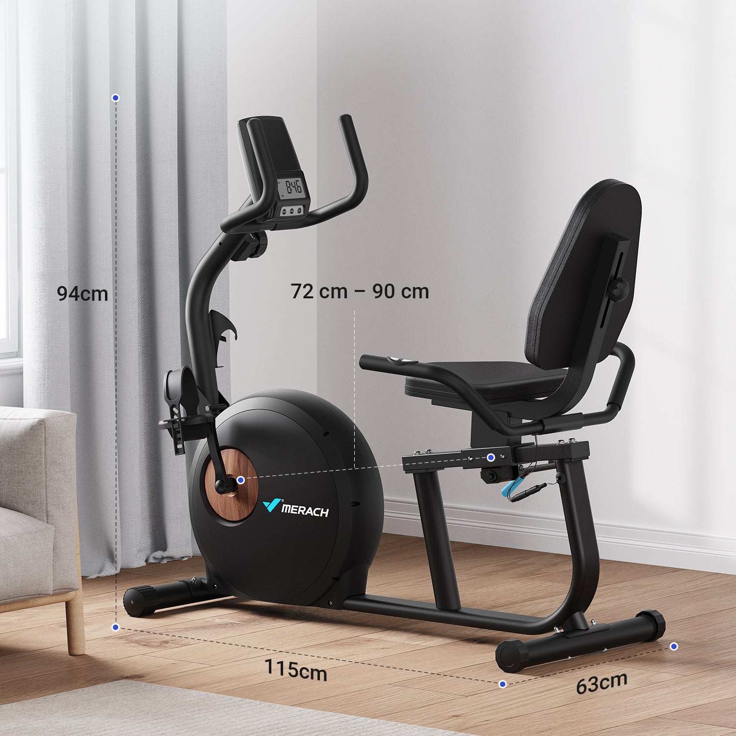 Merach S23B1 Recumbent Exercise Bike