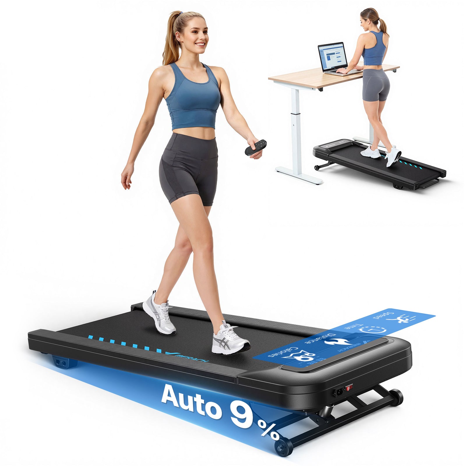 Merach T14B1 Treadmill with 9% Auto Incline