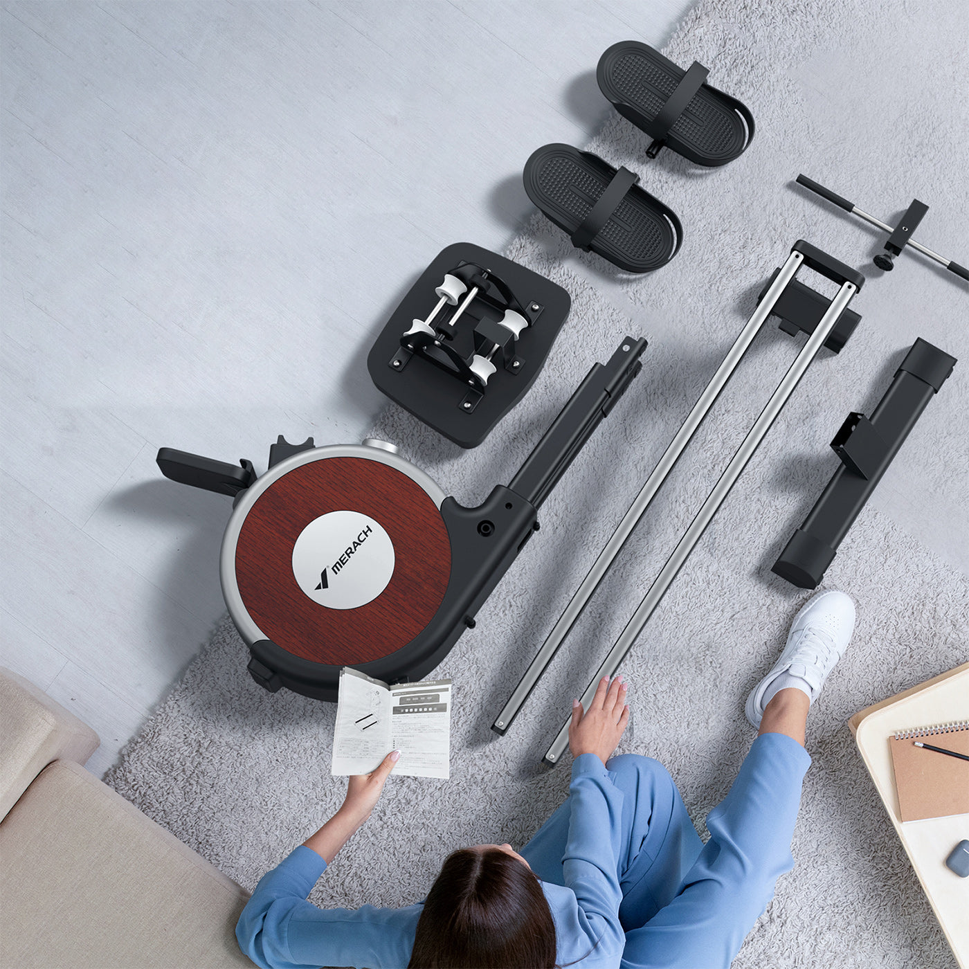 Merach Q1S Pro Smart Electromagnetic Rowing Machine