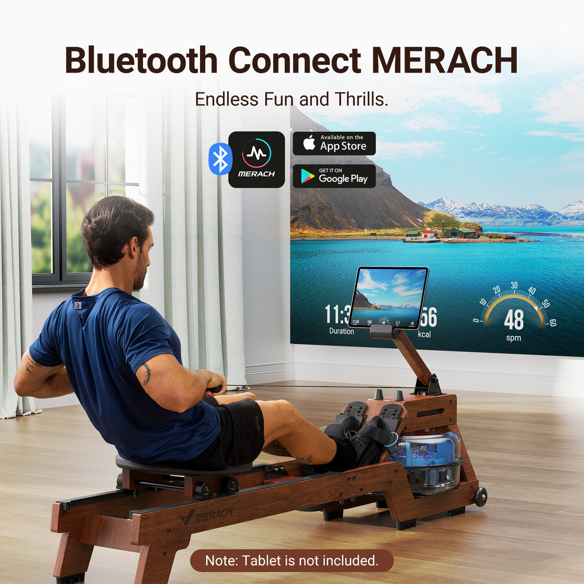 MERACH EU | R14 Water Rowing Machine