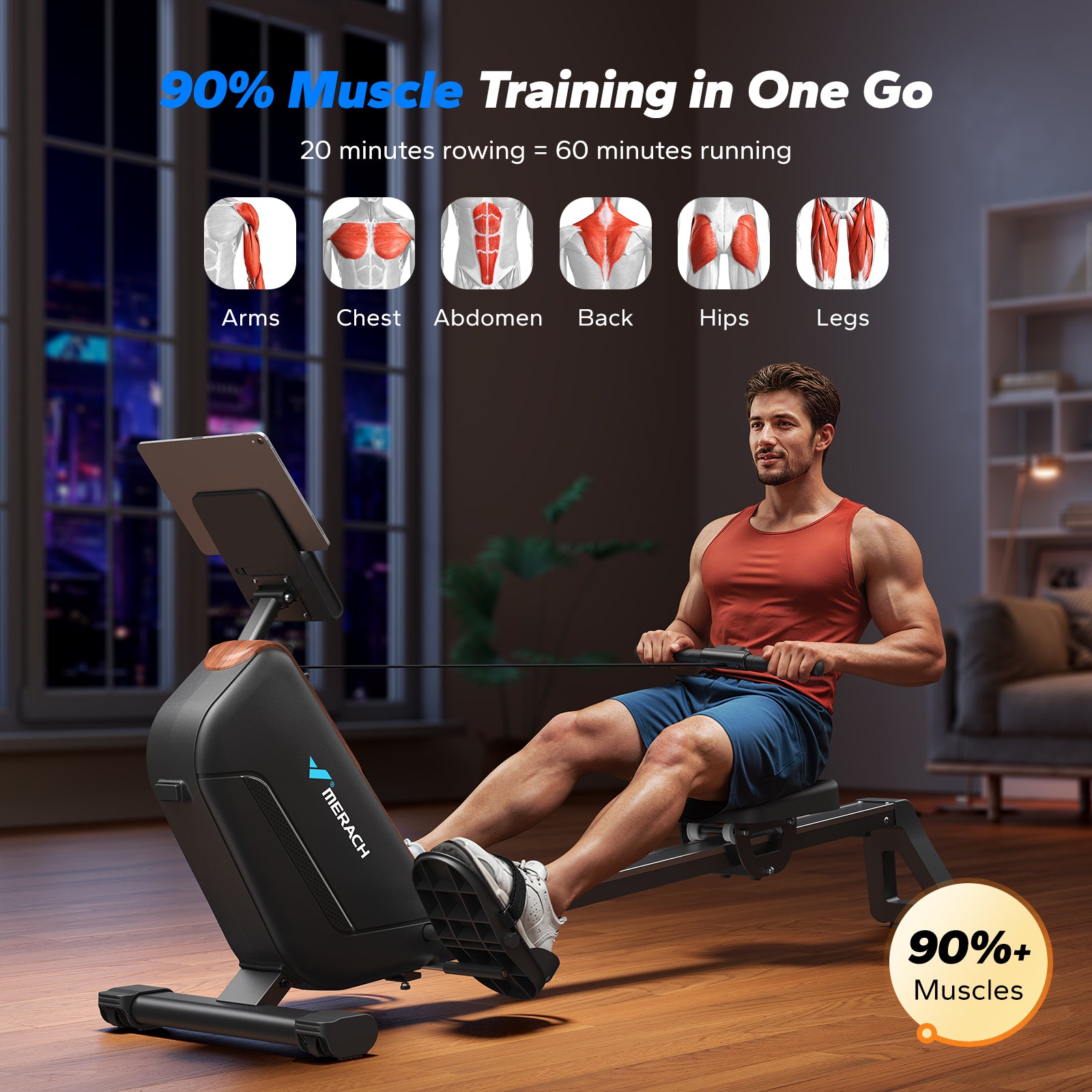 MERACH R15 Pro Electromagnetic Rowing Machine