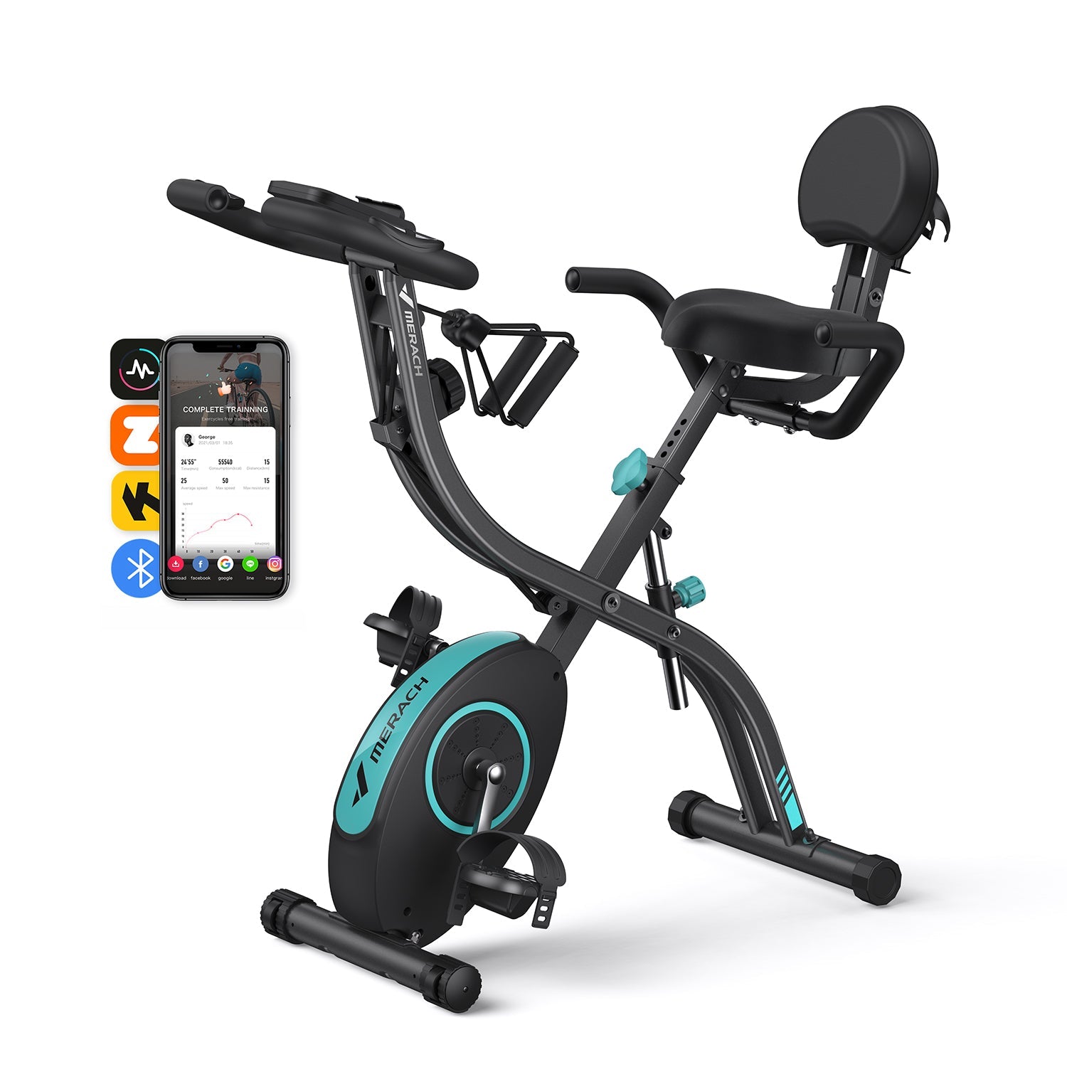 MERACH S15-Black 4-in-1 Exercise Bike