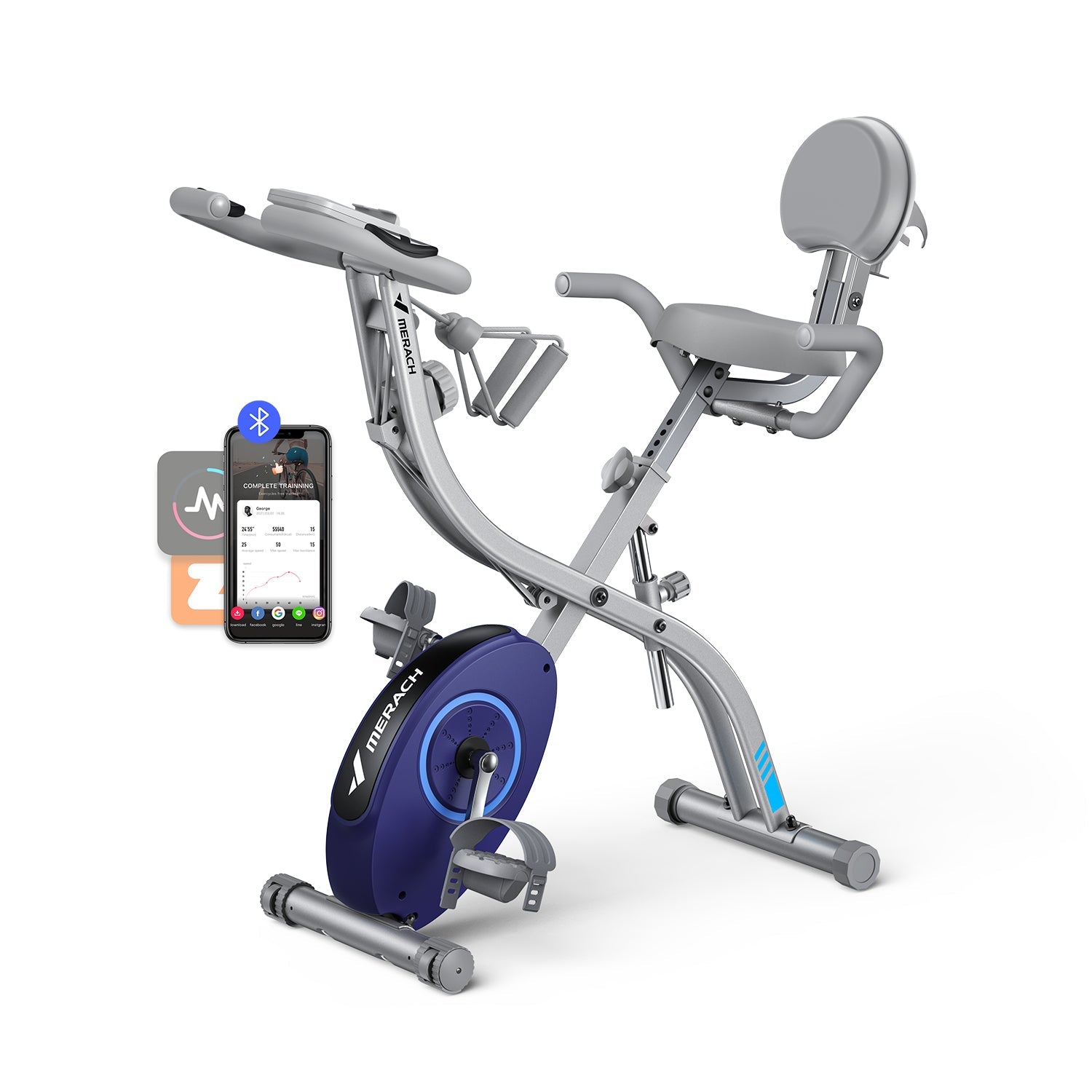 MERACH S15-Gray 4-in-1 Exercise Bike