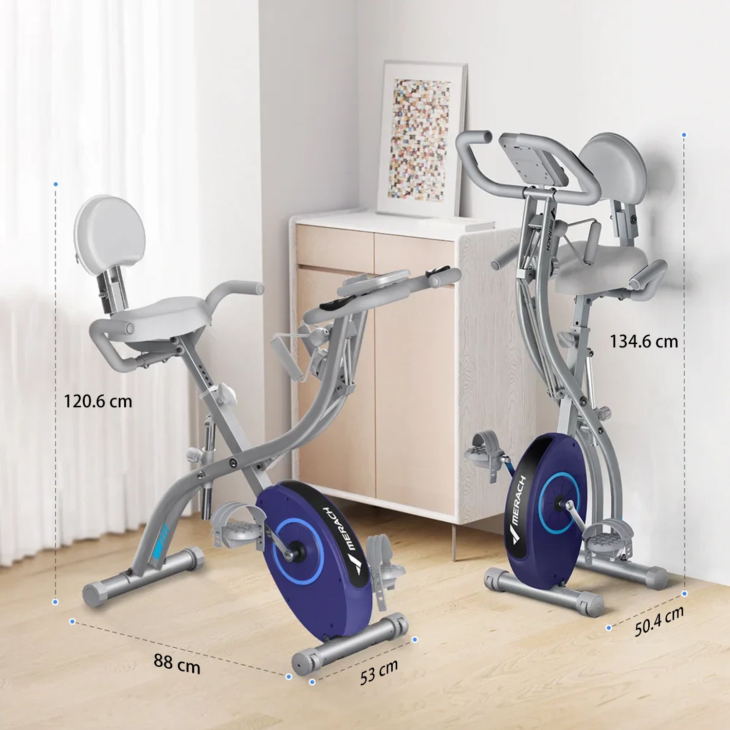 MERACH S15-Gray 4-in-1 Exercise Bike