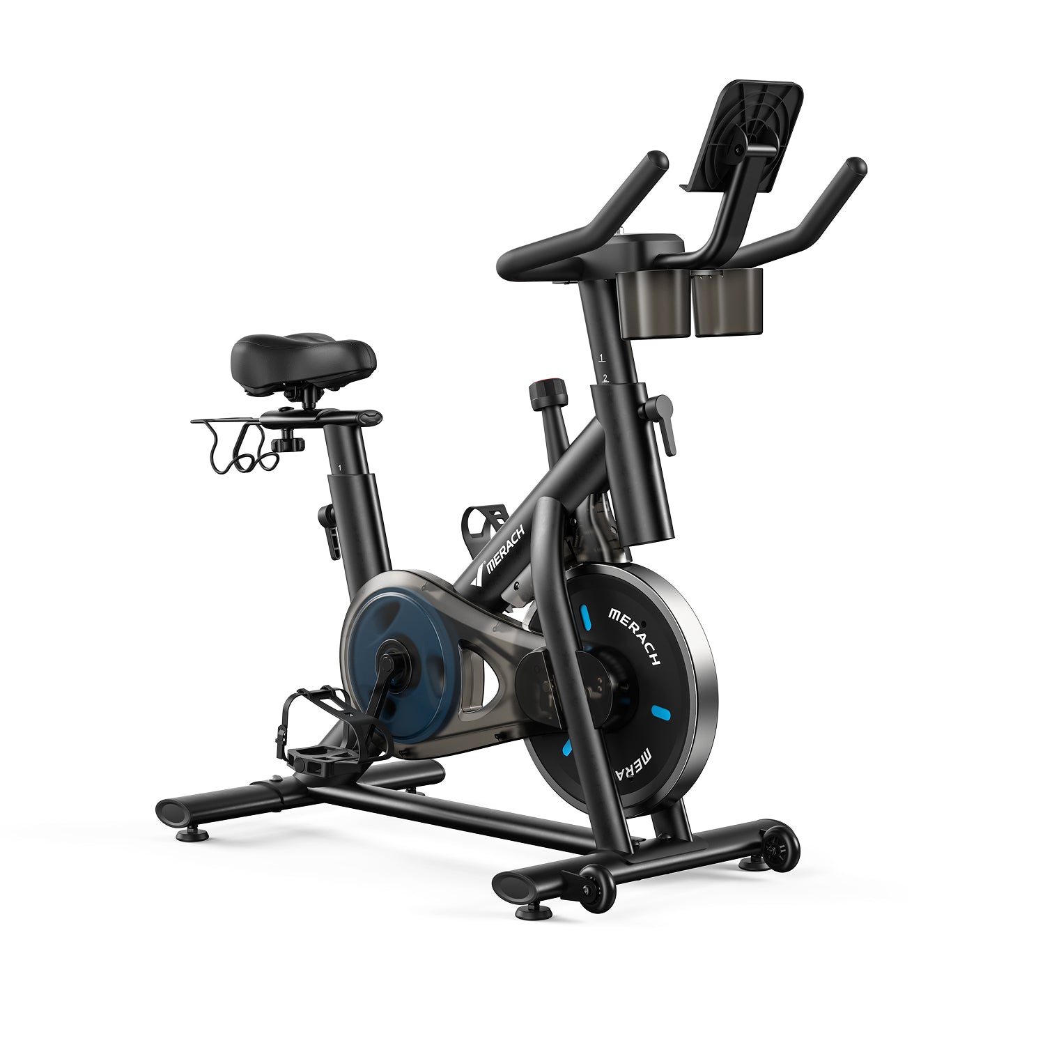 MERACH S26B2 Magnetic Resistance Exercise Bike with Dumbbell Rack