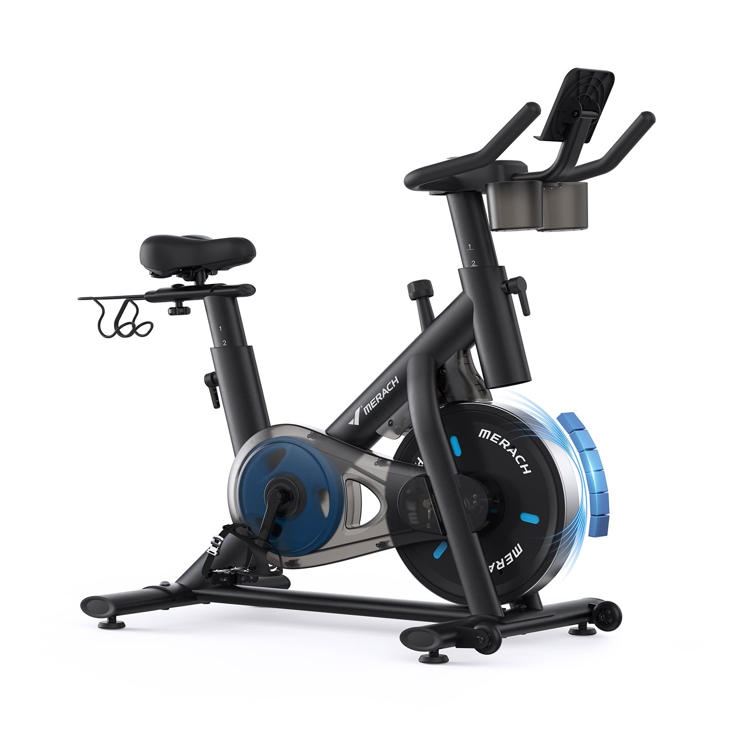 MERACH S26B2 Magnetic Resistance Exercise Bike with Dumbbell Rack